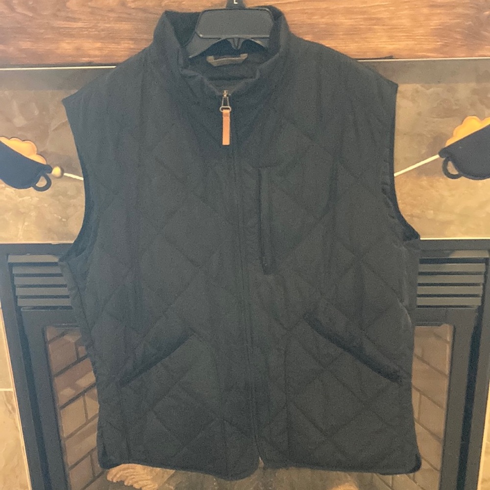 Sleek Black Quilted Vest